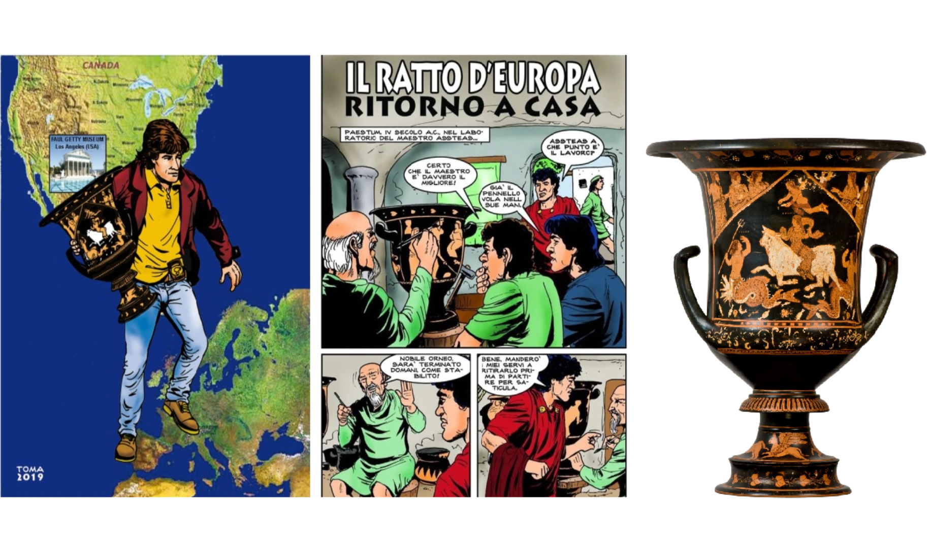 Presentazione del fumetto “Il ratto d'Europa.  L'indagine che riportò a casa il magnifico vaso di Assteas”